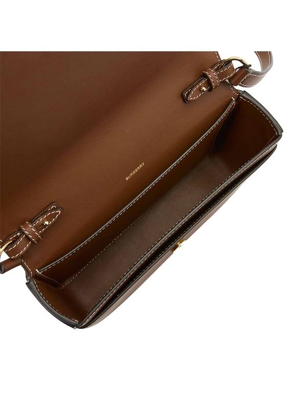 Burberry Buberry Mini Horseferry Print Canvas Leather Note Crossbody Bag Natural Tan