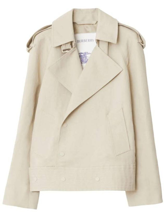Burberry Canvas Trench Jacket Beige