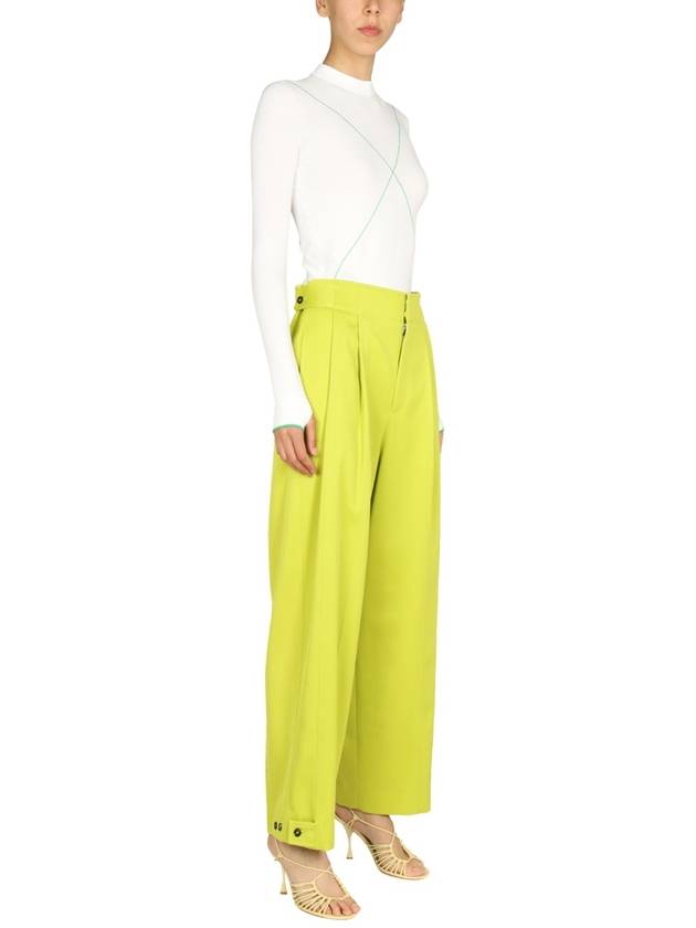 Bottega Veneta Women's Stitch Line Long Sleeve Knit Top White