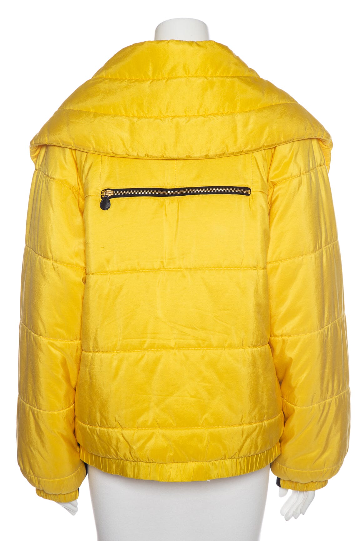 Chanel Vintage 1990s Yellow Quilted Bomber Coat SZ 38