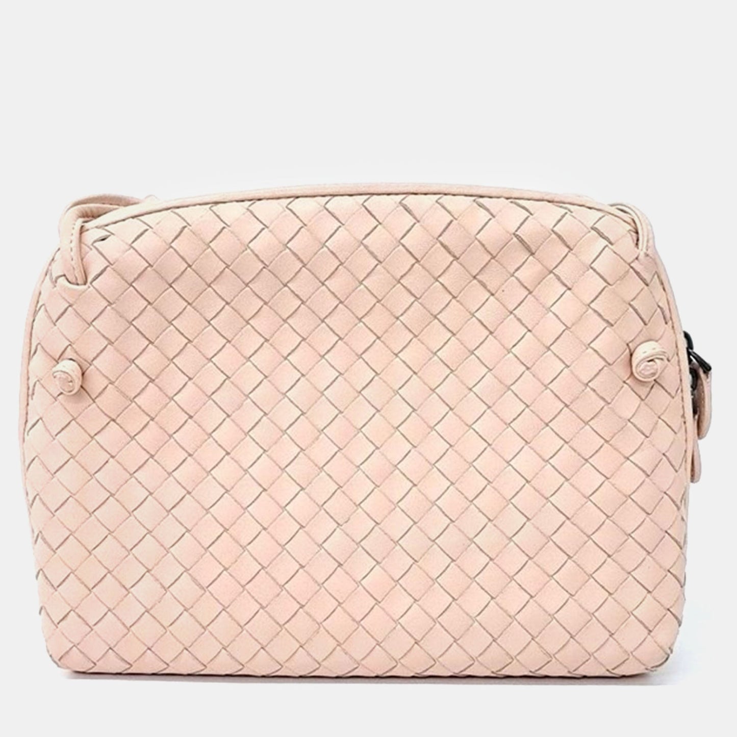 Bottega Veneta Light Pink Nappa Intrecciato Nodini Crossbody Messenger