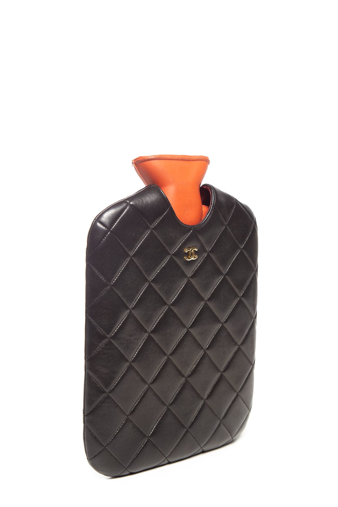 Chanel Vintage (1991-1994) Black Sac Hot Water Bottle Cross-Body