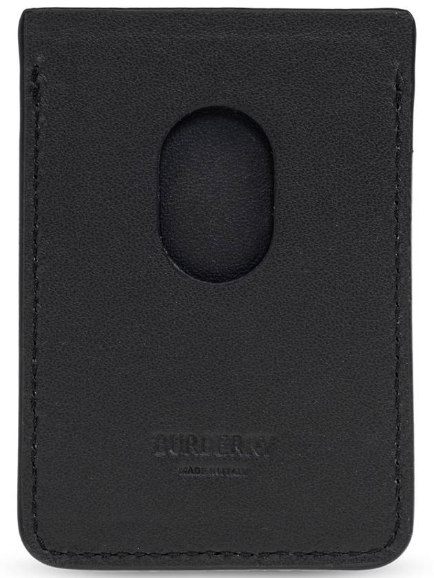 Burberry Check Magnetic Card Wallet Sand