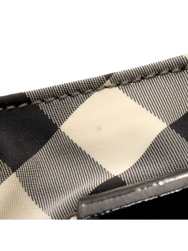 Burberry Beat Check Black Patent Trimming Belt 2WAY