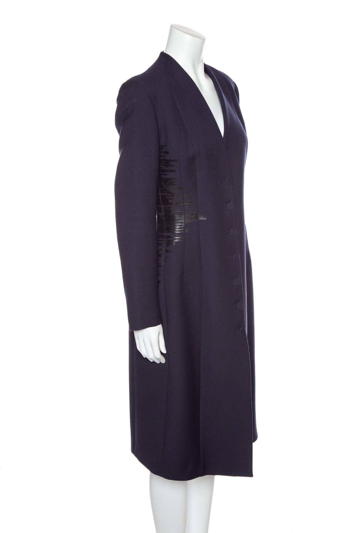 Bottega Veneta Navy Button Down Coat SZ 46