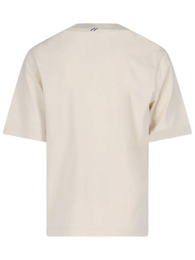 Burberry Cotton Short Sleeve T-Shirt Ivory