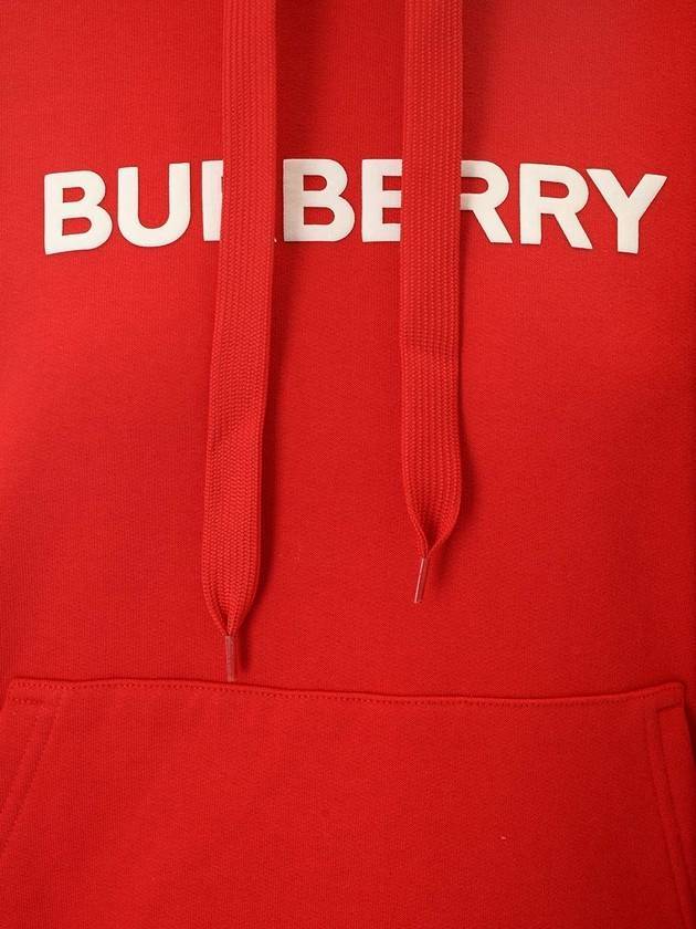 Burberry Women's Logo Print Cotton Hoodie Red
