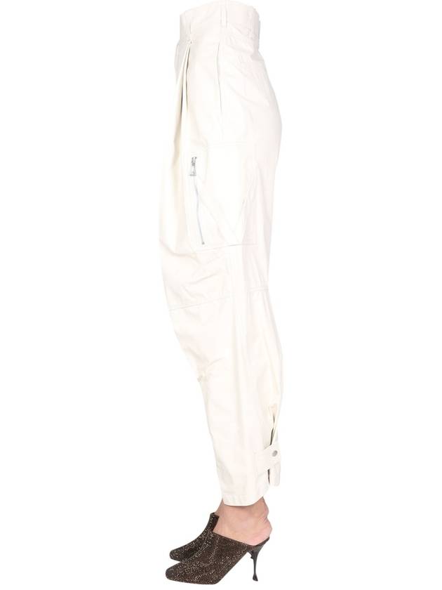Bottega Veneta Calfskin Cargo Pants White