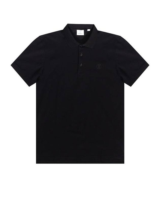 Burberry Monogram Motif Short Sleeve Polo Shirt Black