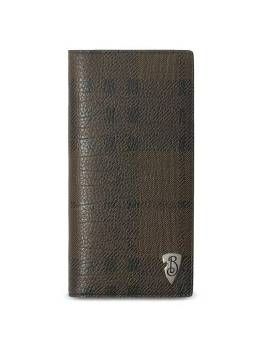 Burberry B Shield Bifold Long Wallet Slate