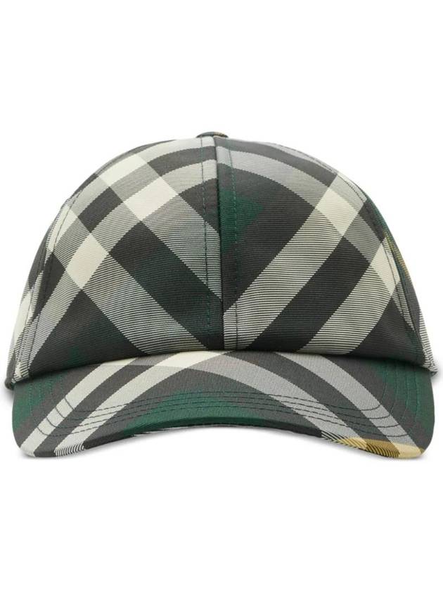 Burberry Check pattern ball cap green