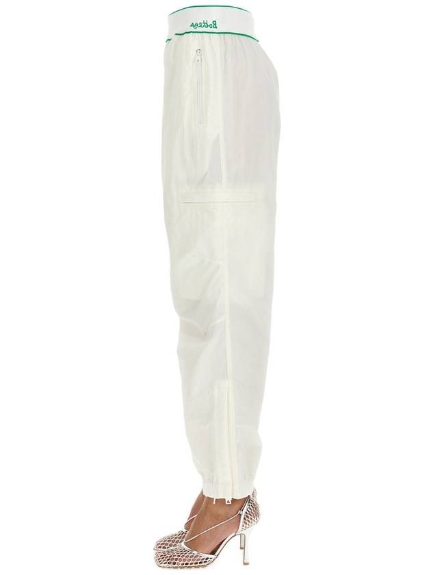 Bottega Veneta Logo Nylon Track Pants White