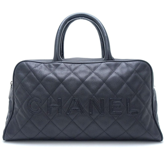 Chanel Caviar Patent Leather Bowling Bag A15685