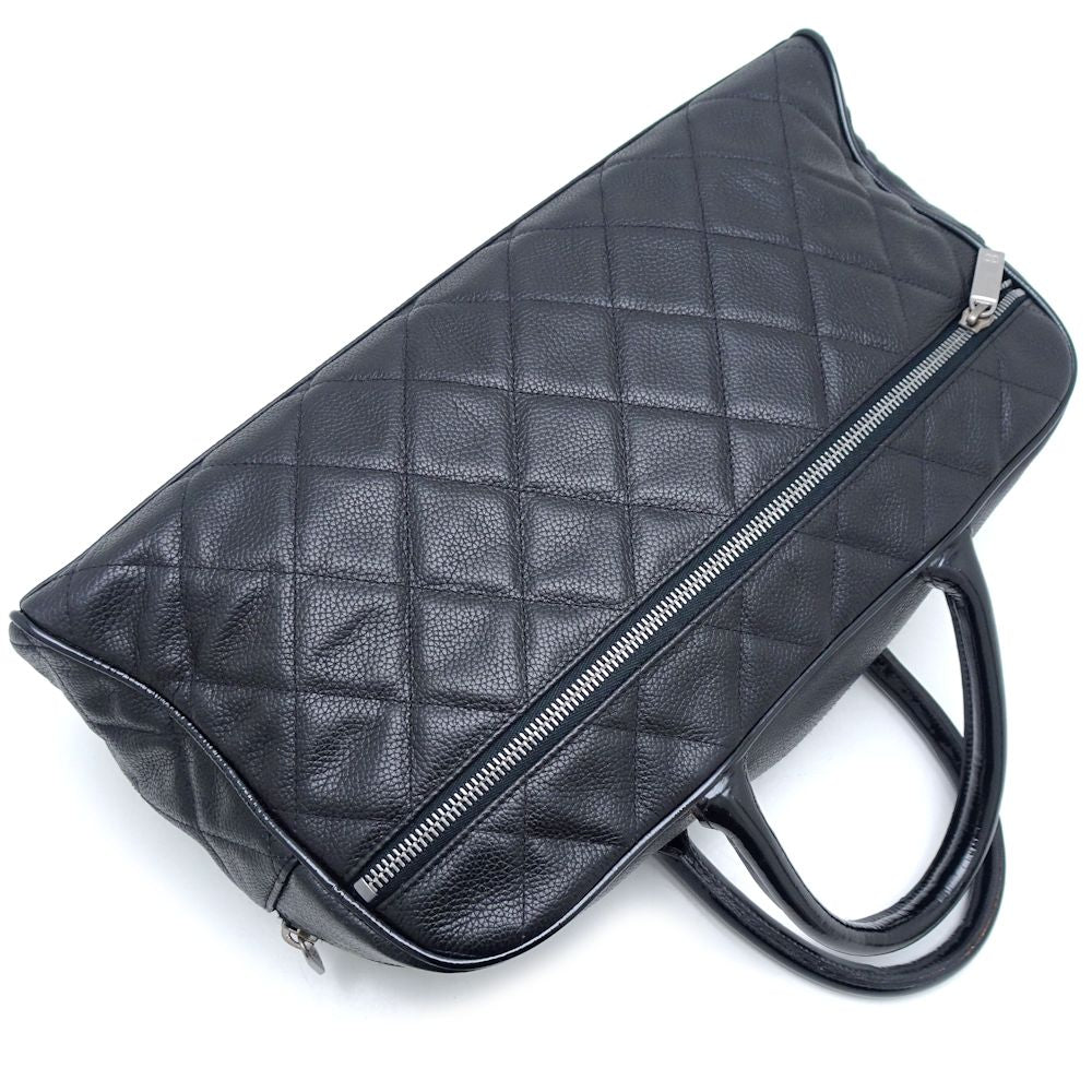 Chanel Caviar Patent Leather Bowling Bag A15685