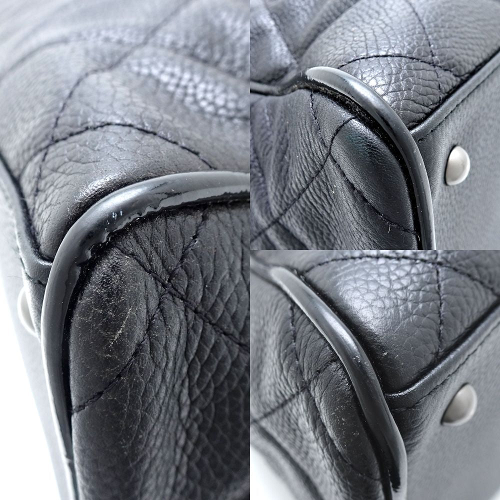 Chanel Caviar Patent Leather Bowling Bag A15685