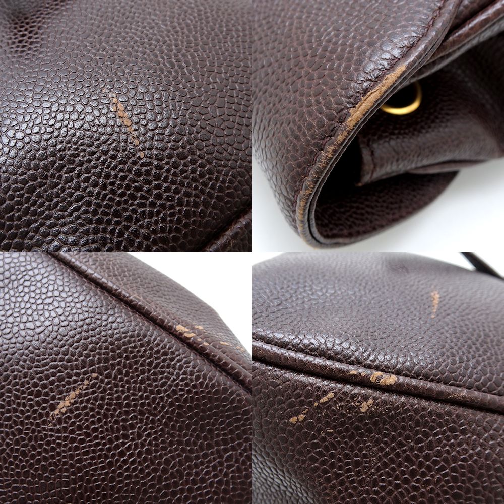 Chanel Caviar Skin Backpack Brown