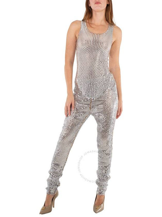 Burberry Burberry Metallic Paillette-Embellished Mesh Leggings, Brand Size 4 (US Size 2)