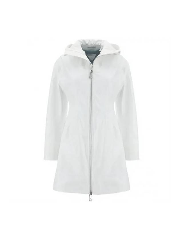 Bottega Veneta Women's Long Zipper Parka White