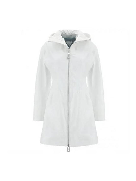 Bottega Veneta Women's Long Zipper Parka White