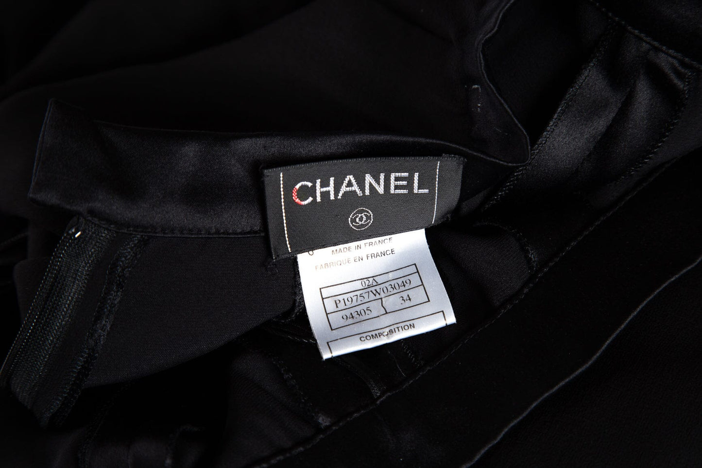 Chanel Black Silk Maxi Skirt SZ 34