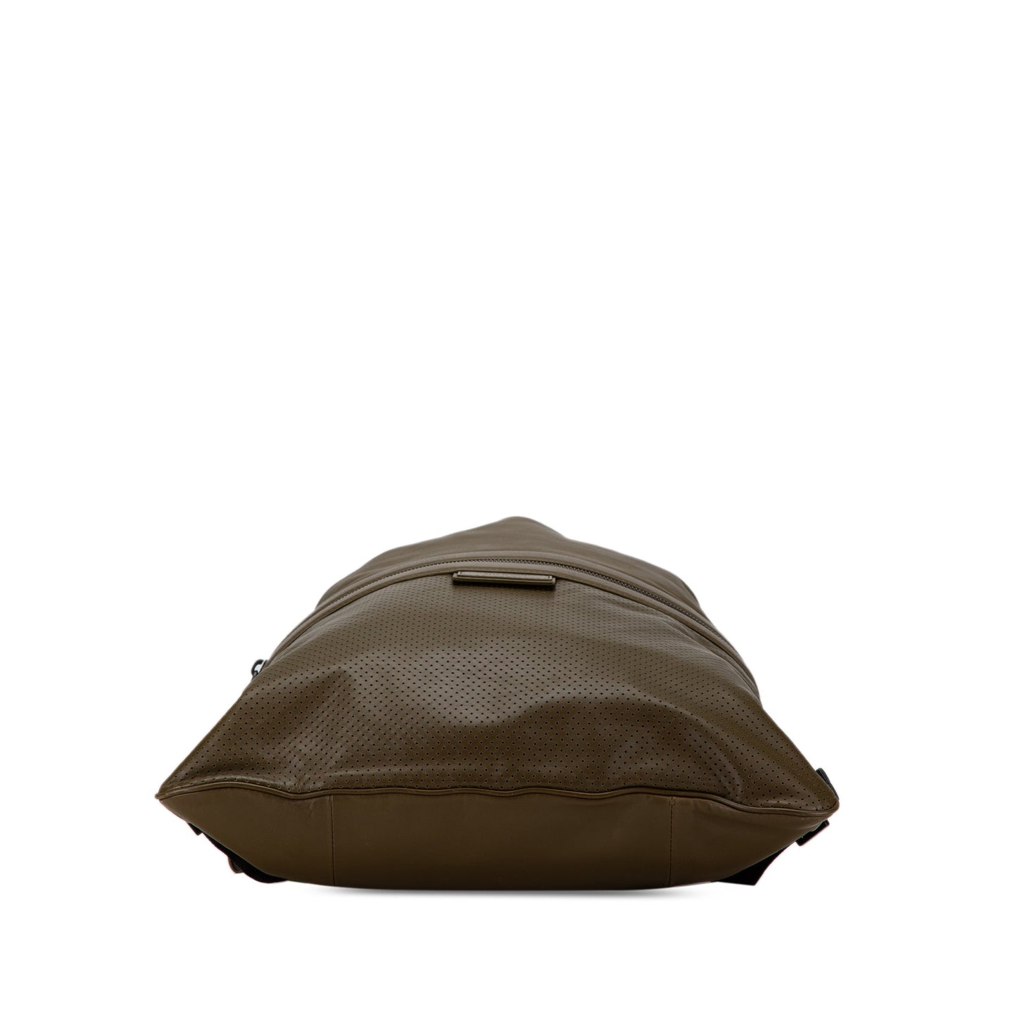 Green Bottega Veneta Perforated Leather Drawstring Backpack