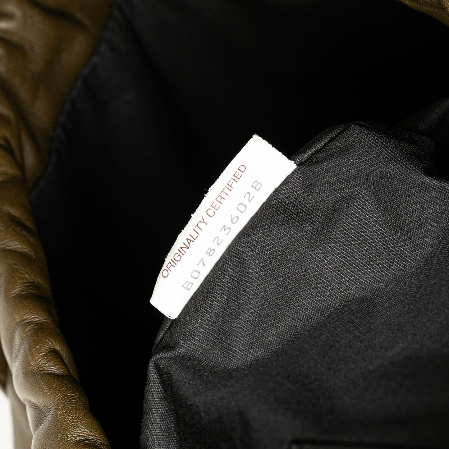 Green Bottega Veneta Perforated Leather Drawstring Backpack