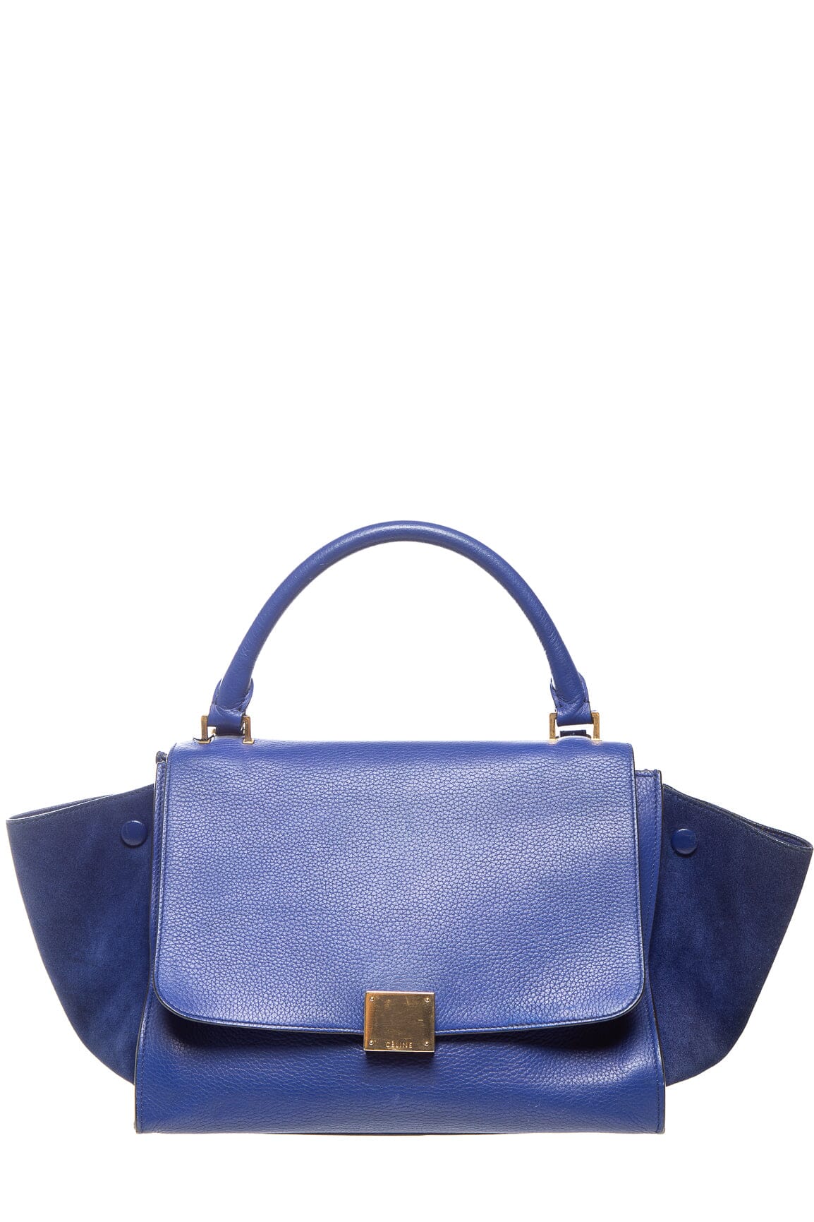 Celine Blue Leather Trapeze Handbag