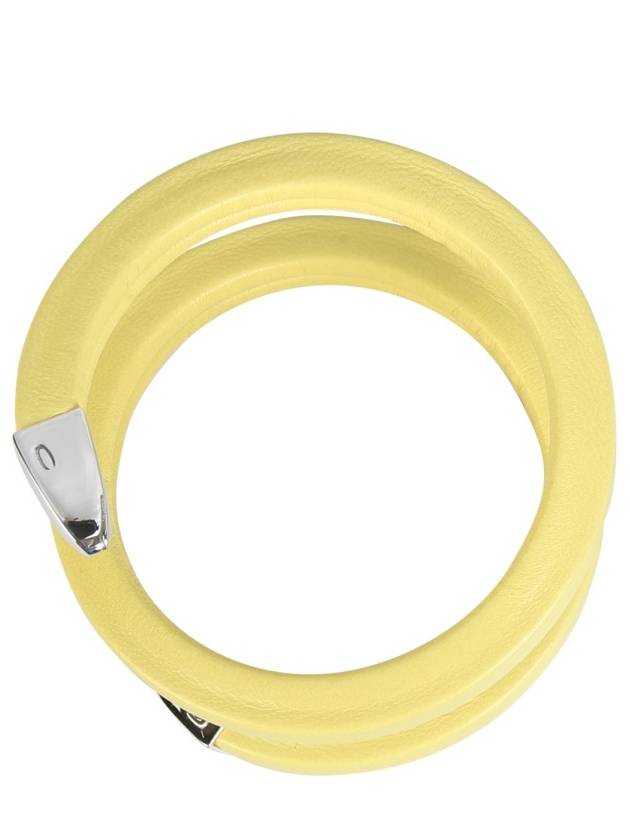 Bottega Veneta Spiral Metal Cuff Bracelet Lemon