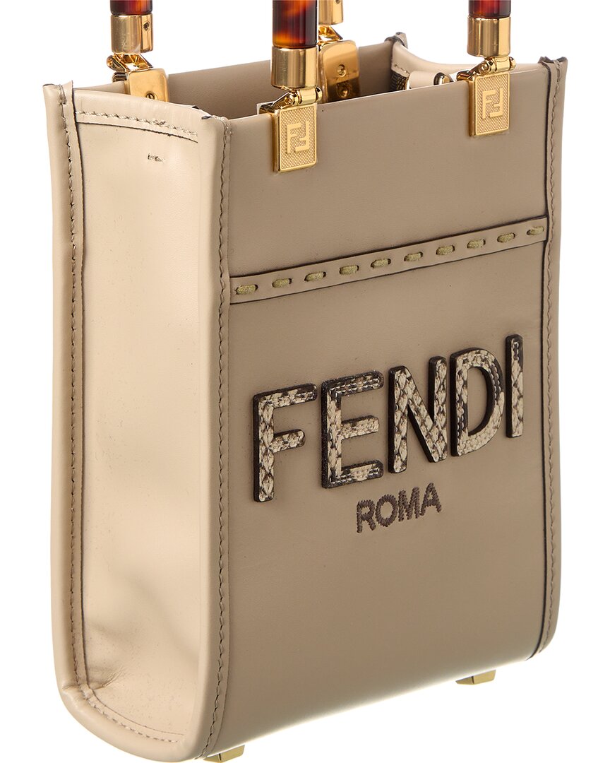 FENDI Sunshine Mini Leather Tote