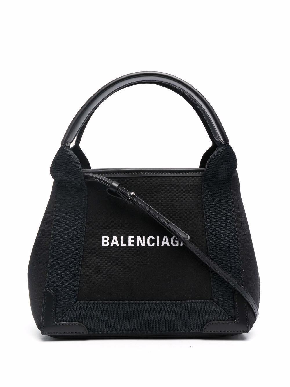 BALENCIAGA Mini Canvas Basket Handbag XS