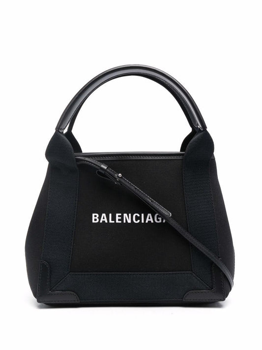 BALENCIAGA Mini Canvas Basket Handbag XS