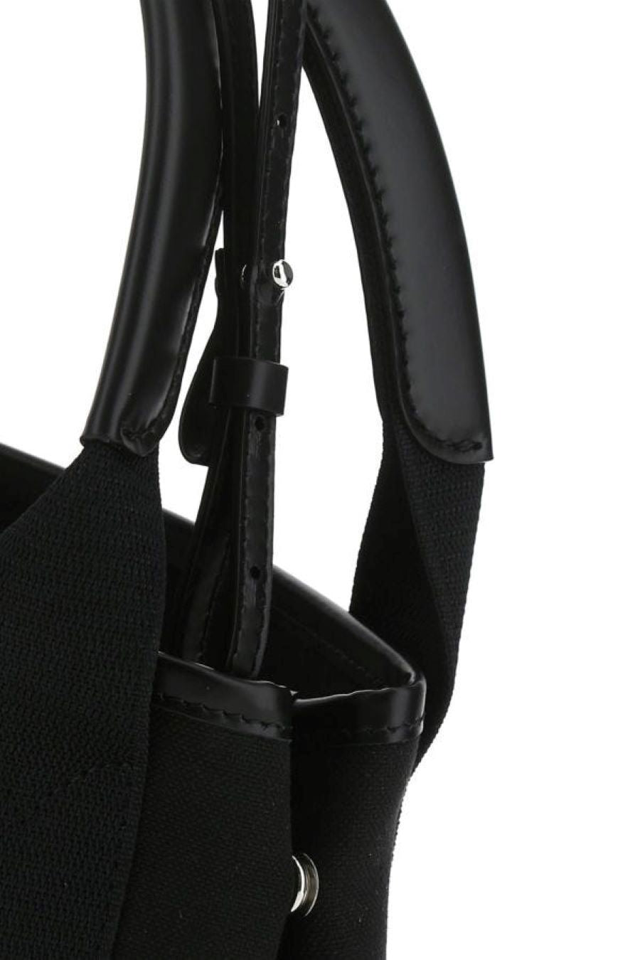 BALENCIAGA Mini Canvas Basket Handbag XS