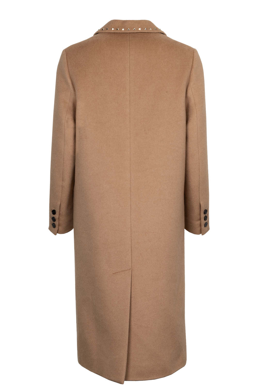 VALENTINO Rockstuds Coat Camel Hair Beige