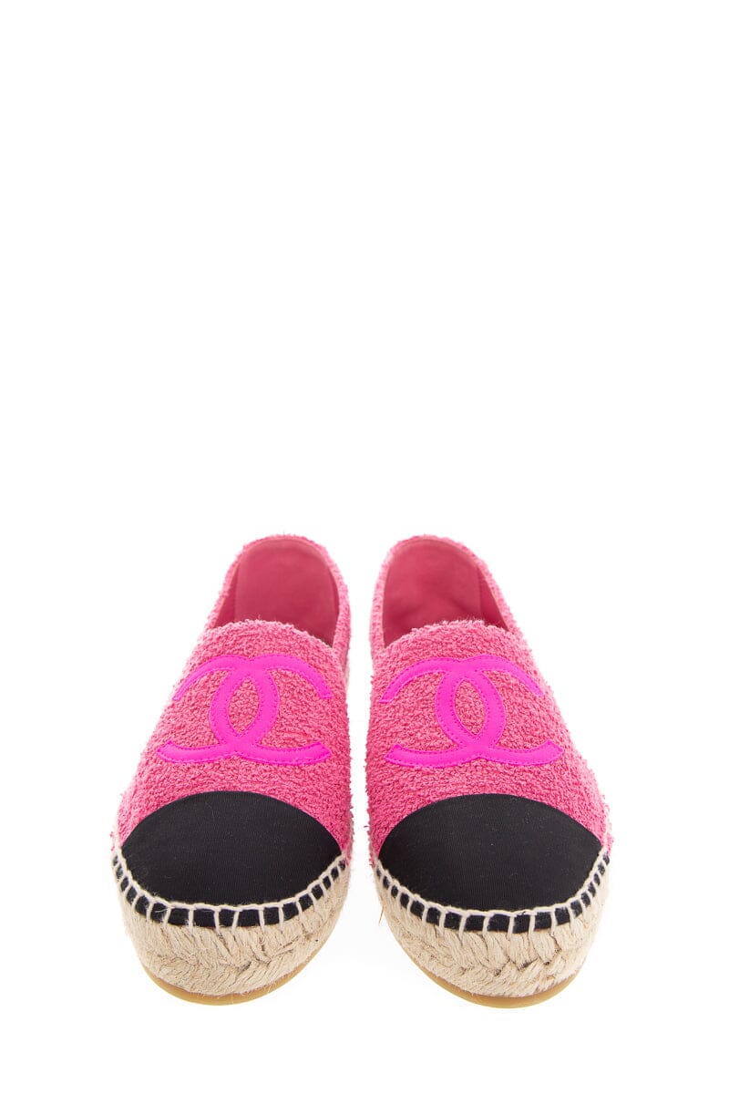 Chanel Hot Pink Tweed Espadrille SZ 40