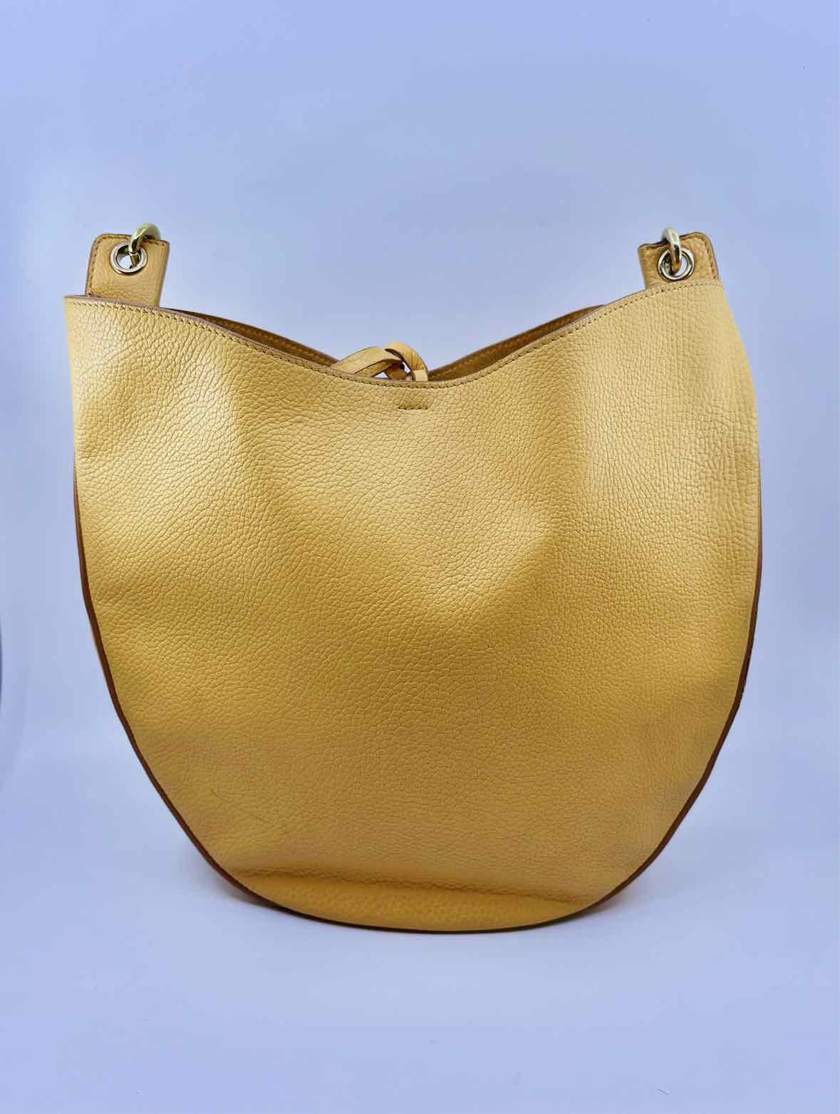 CELINE Mustard Leather Handbag