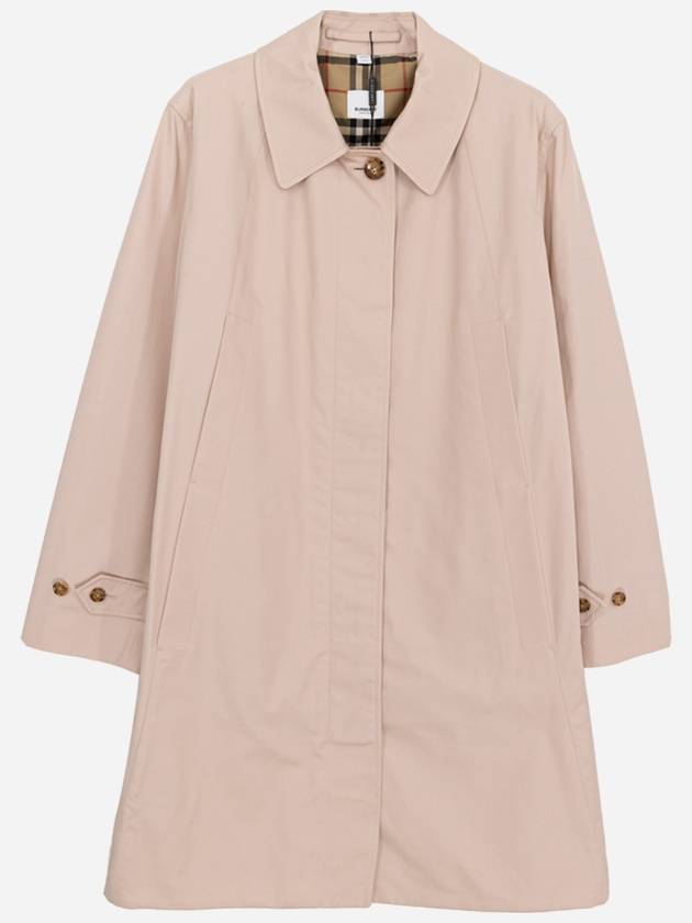 Burberry Pocket Button Gabardine Cotton Single Coat Beige