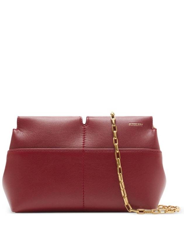 Burberry Snip Chain Strap Clutch Bag Ruby