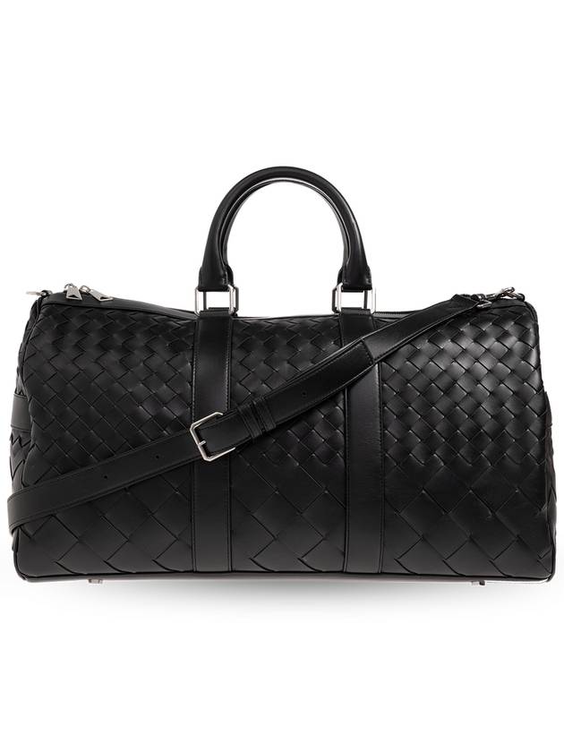 Bottega Veneta Bottega Veneta Duffel Bag With Intrecciato Weave, Men's, Black