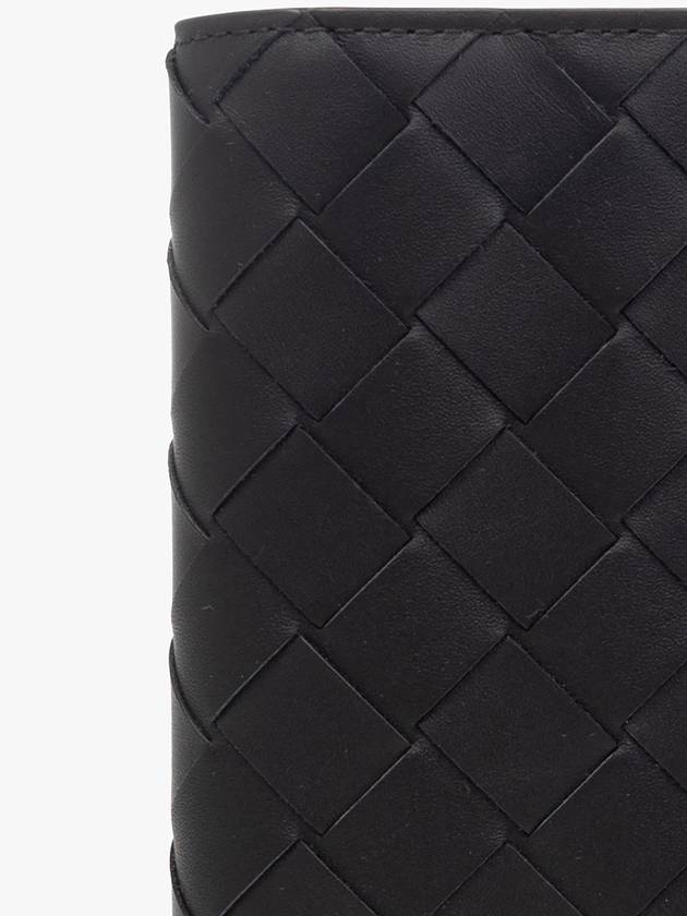 Bottega Veneta Intrecciato Leather Slim Long Wallet Black