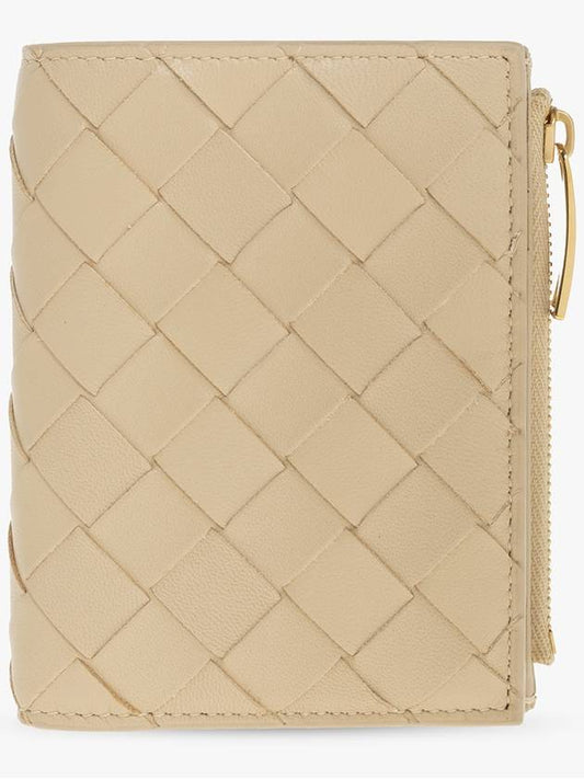 Bottega Veneta Bottega Veneta Leather Wallet, Women's, Beige