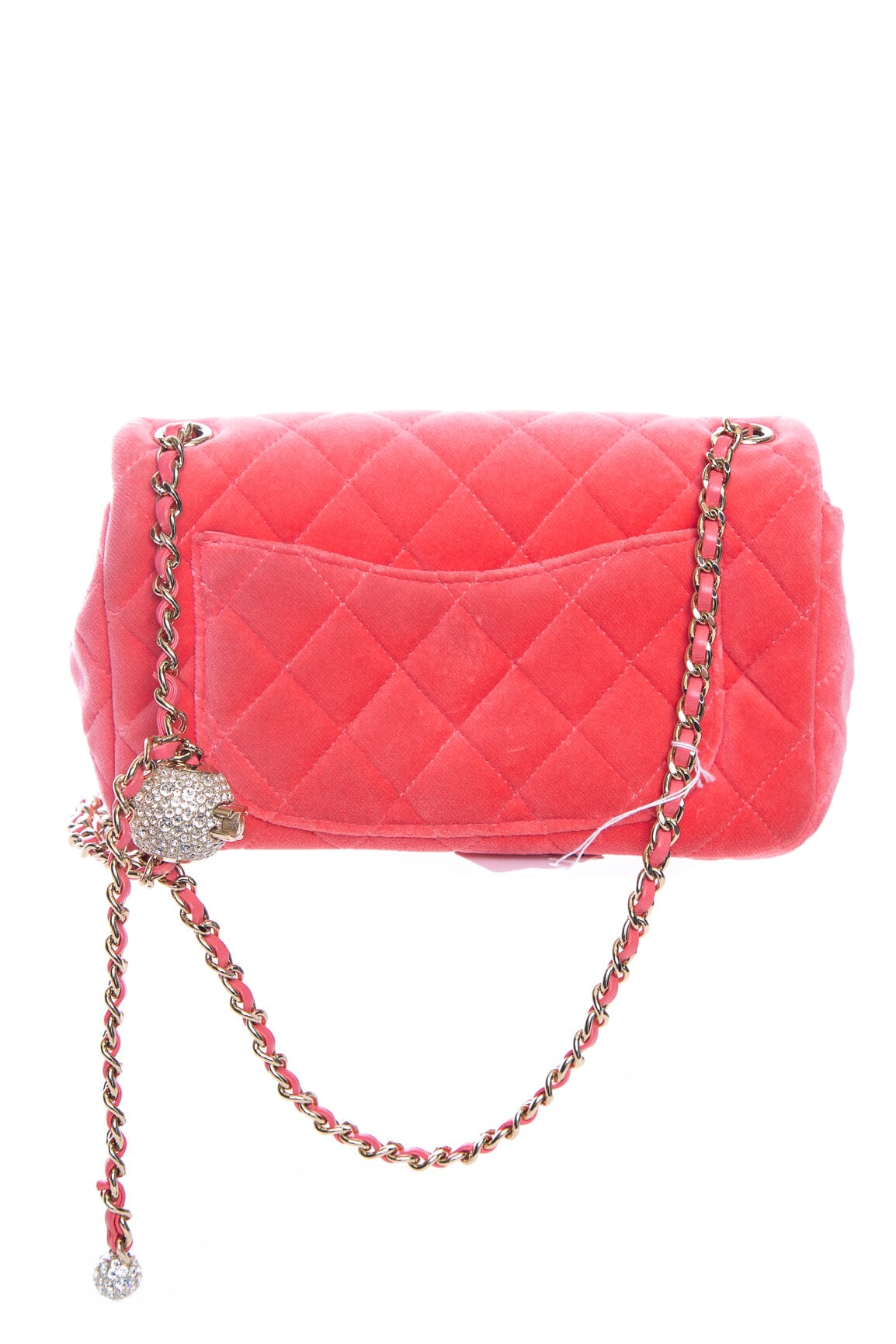 Chanel Hot Pink Velvet Matelasse Pearl Crush Cross-Body