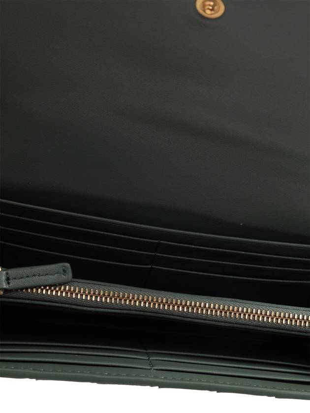 Bottega Veneta Intrecciato Flap Long Wallet Aloe