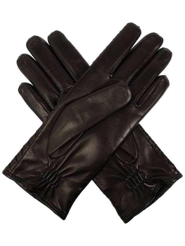 Bottega Veneta Women's Intrecciato Leather Gloves Brown