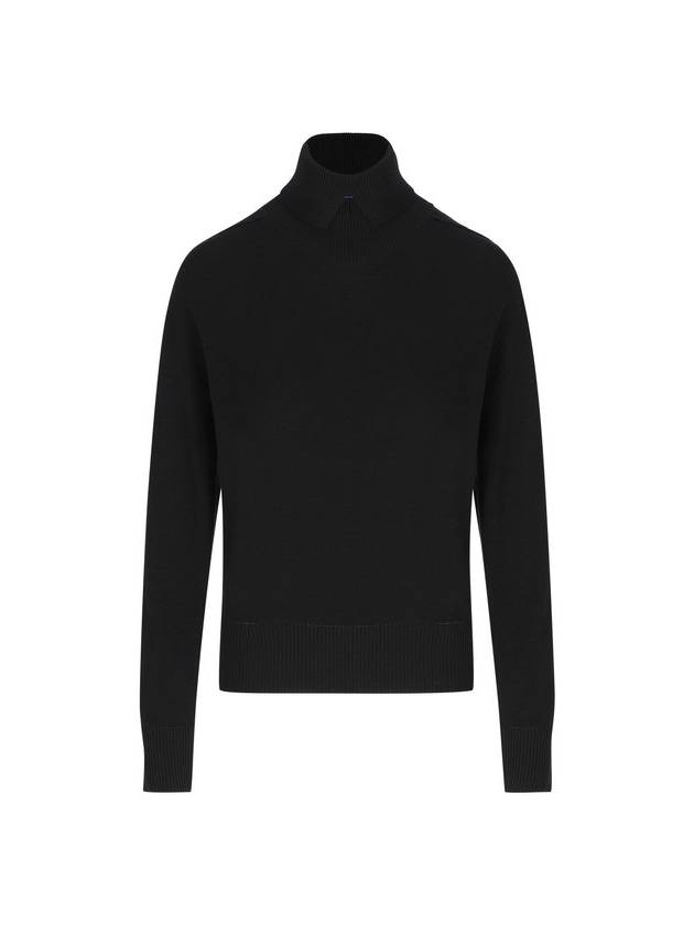 Burberry Rollneck Wool Knit Top Black