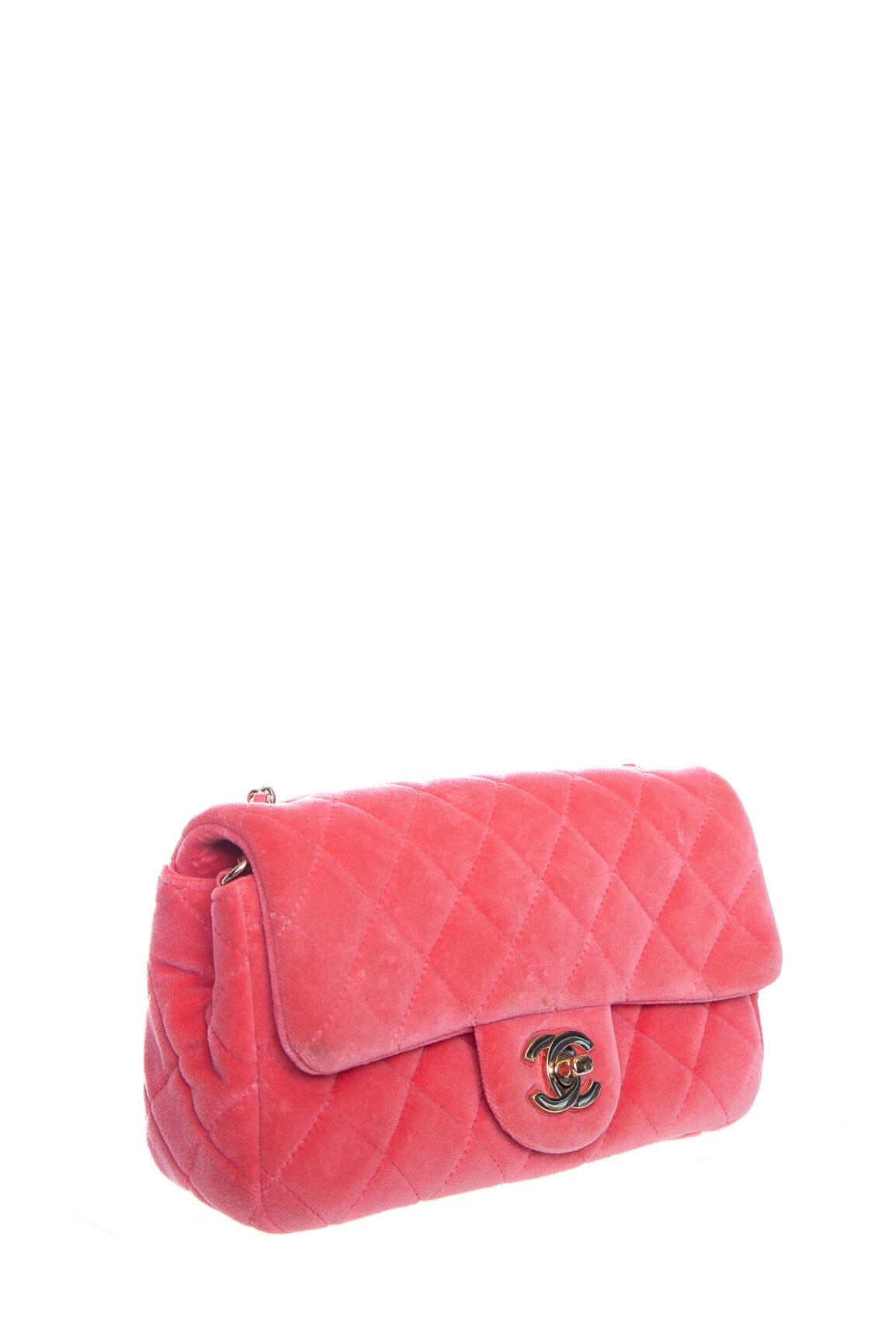 Chanel Hot Pink Velvet Matelasse Pearl Crush Cross-Body