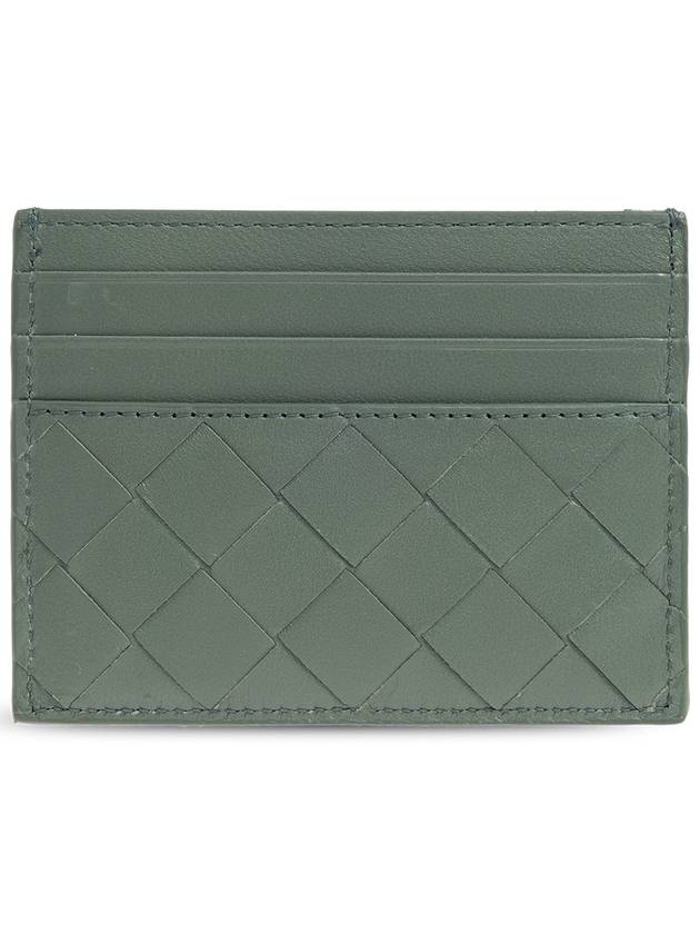 Bottega Veneta Intrecciato Leather Card Wallet Aloe
