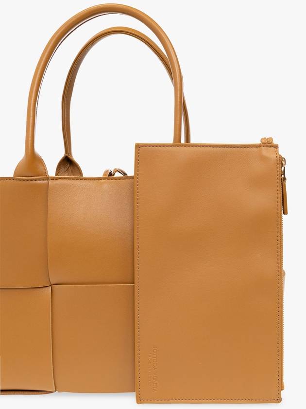 Bottega Veneta Women's Intrecciato Arco Small Tote Bag Brown