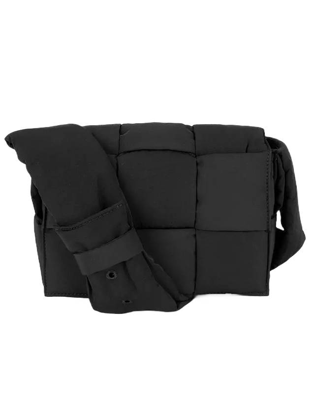 Bottega Veneta Cassette Padded Tech Small Cross Bag Black