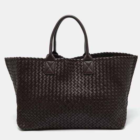 Bottega Veneta Brown Intrecciato Leather Limited Edition 337/500 Cabat Tote