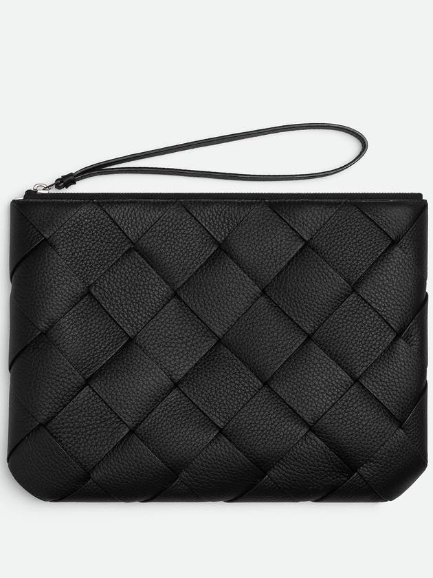 Bottega Veneta Intrecciato Clutch Bag Black